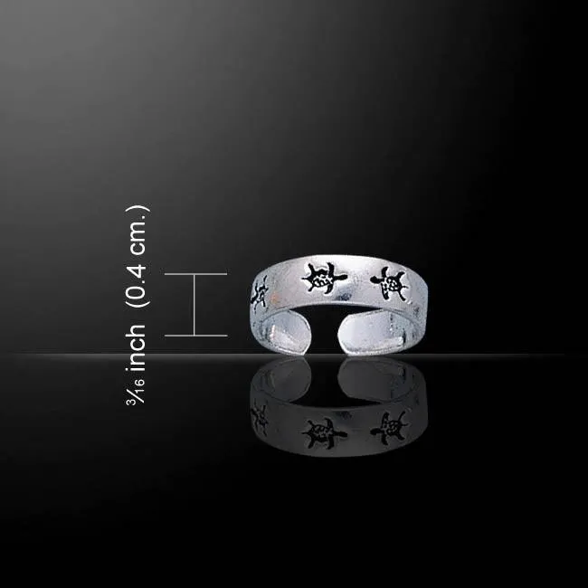 Turtle Silver Toe Ring TR1202