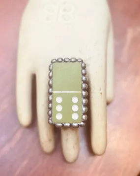 Vintage Domino Ring - Green