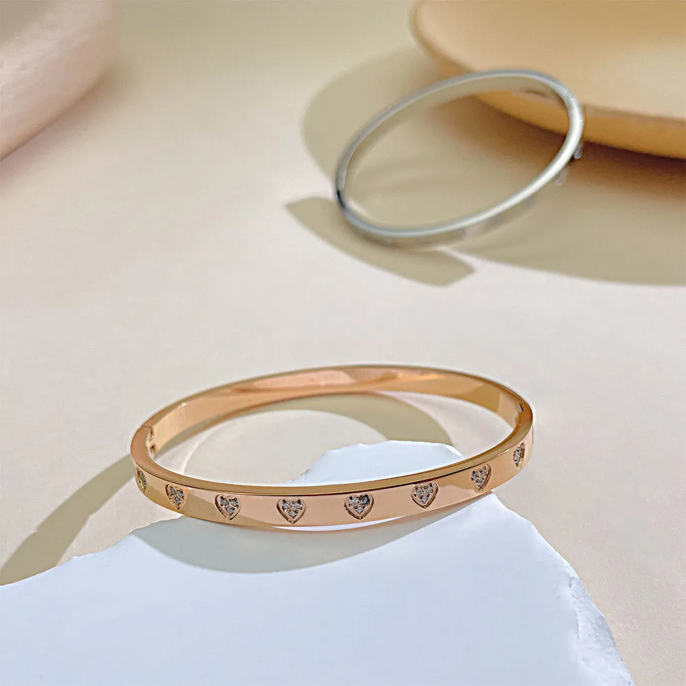 Women's bangle bracelet - rose