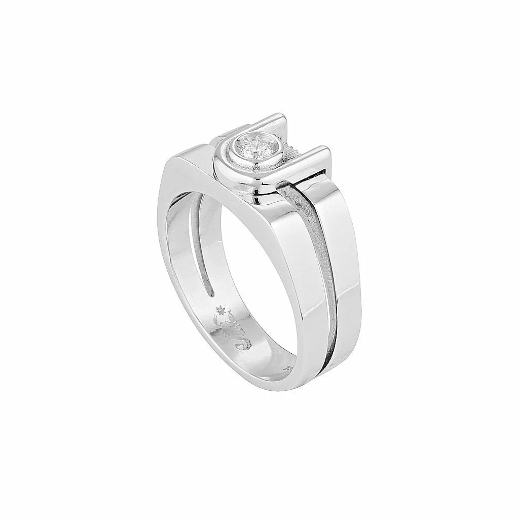 ZIGGY OPEN SIGNET RING- Silver