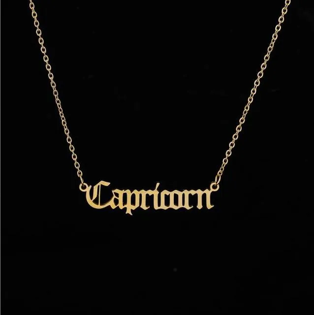 Zodiac Necklace Alphabet