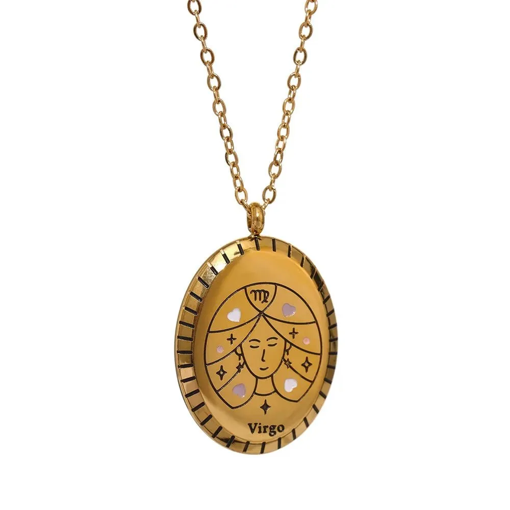 Zodiac Sign Constellation Pendant Necklace