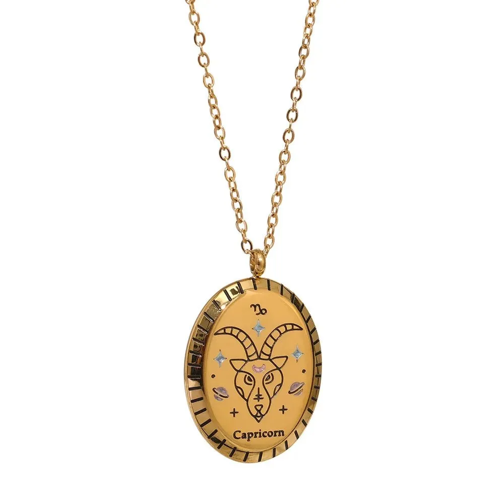 Zodiac Sign Constellation Pendant Necklace