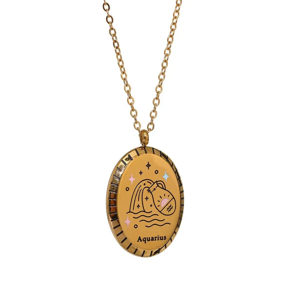 Zodiac Sign Constellation Pendant Necklace