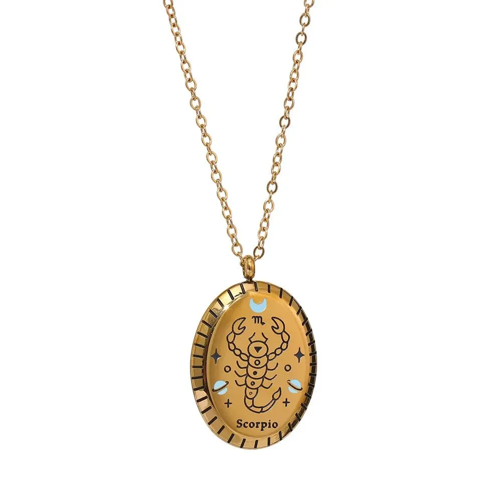 Zodiac Sign Constellation Pendant Necklace
