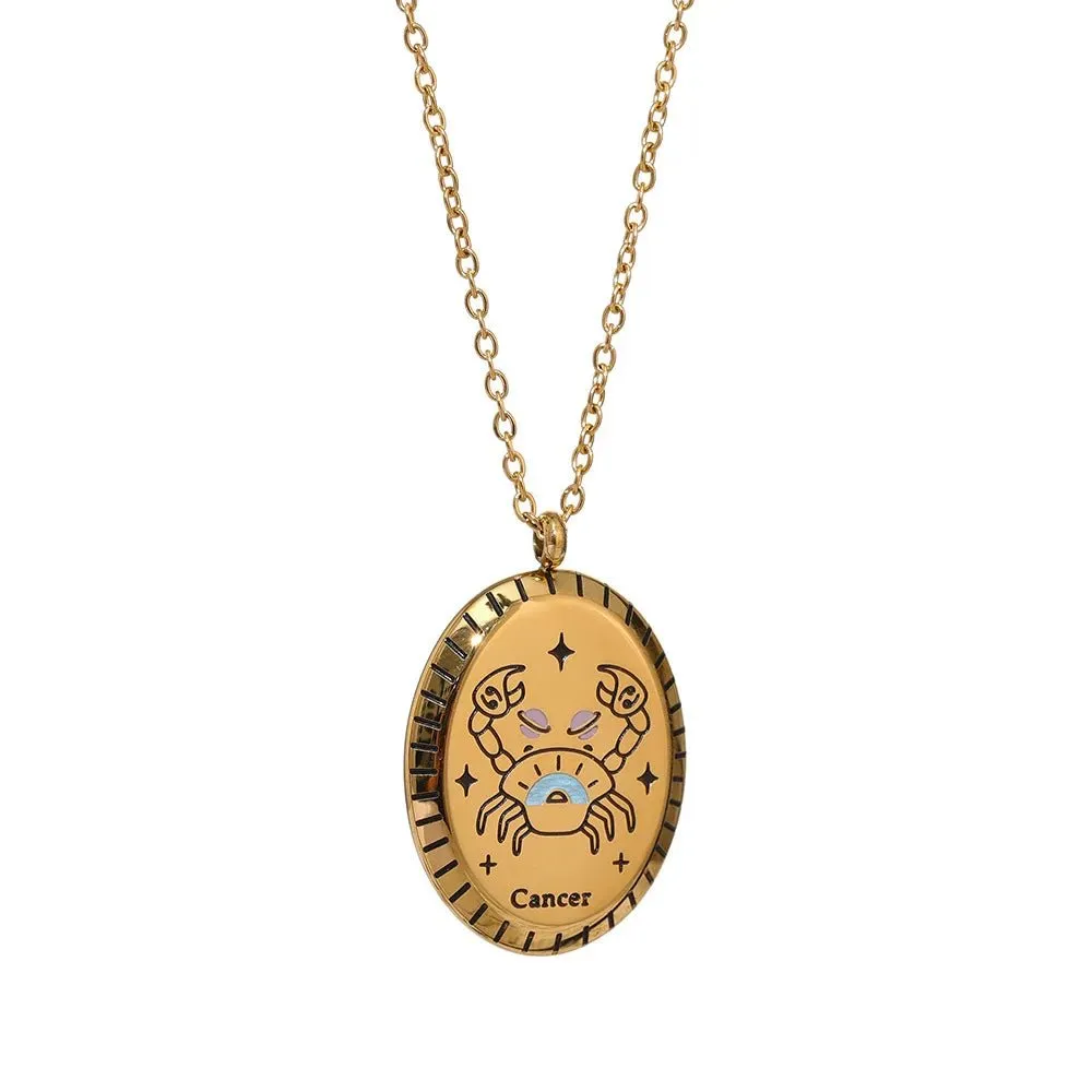 Zodiac Sign Constellation Pendant Necklace