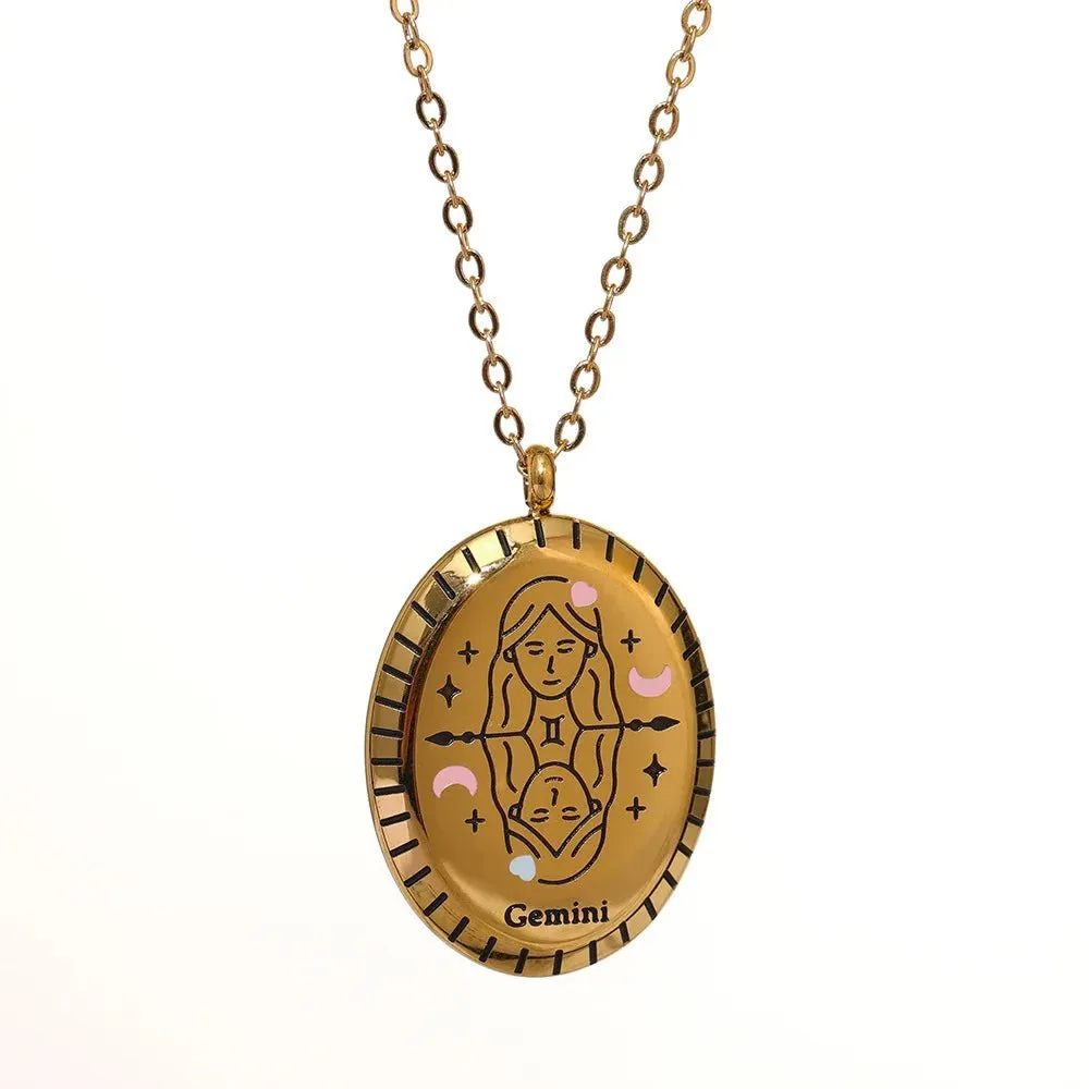 Zodiac Sign Constellation Pendant Necklace