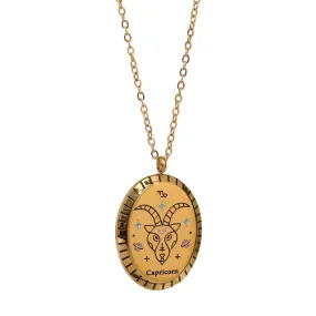 Zodiac Sign Constellation Pendant Necklace