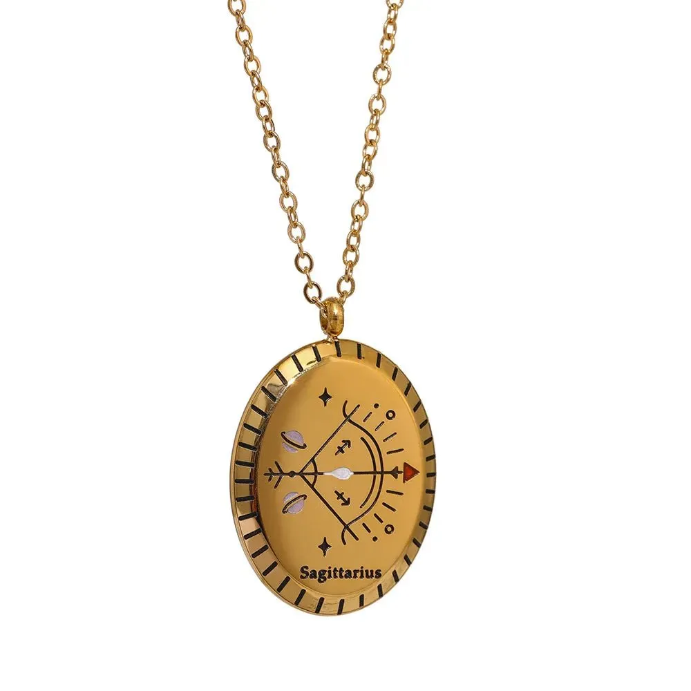 Zodiac Sign Constellation Pendant Necklace