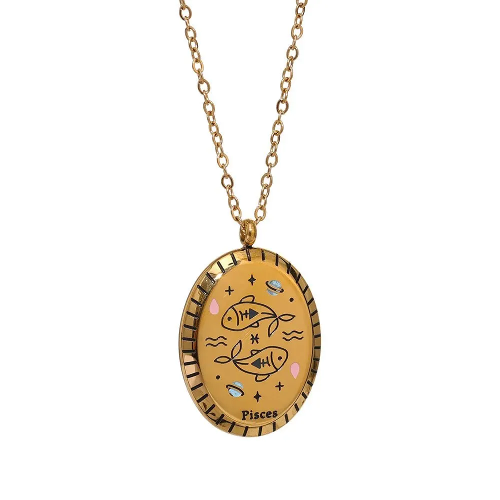Zodiac Sign Constellation Pendant Necklace