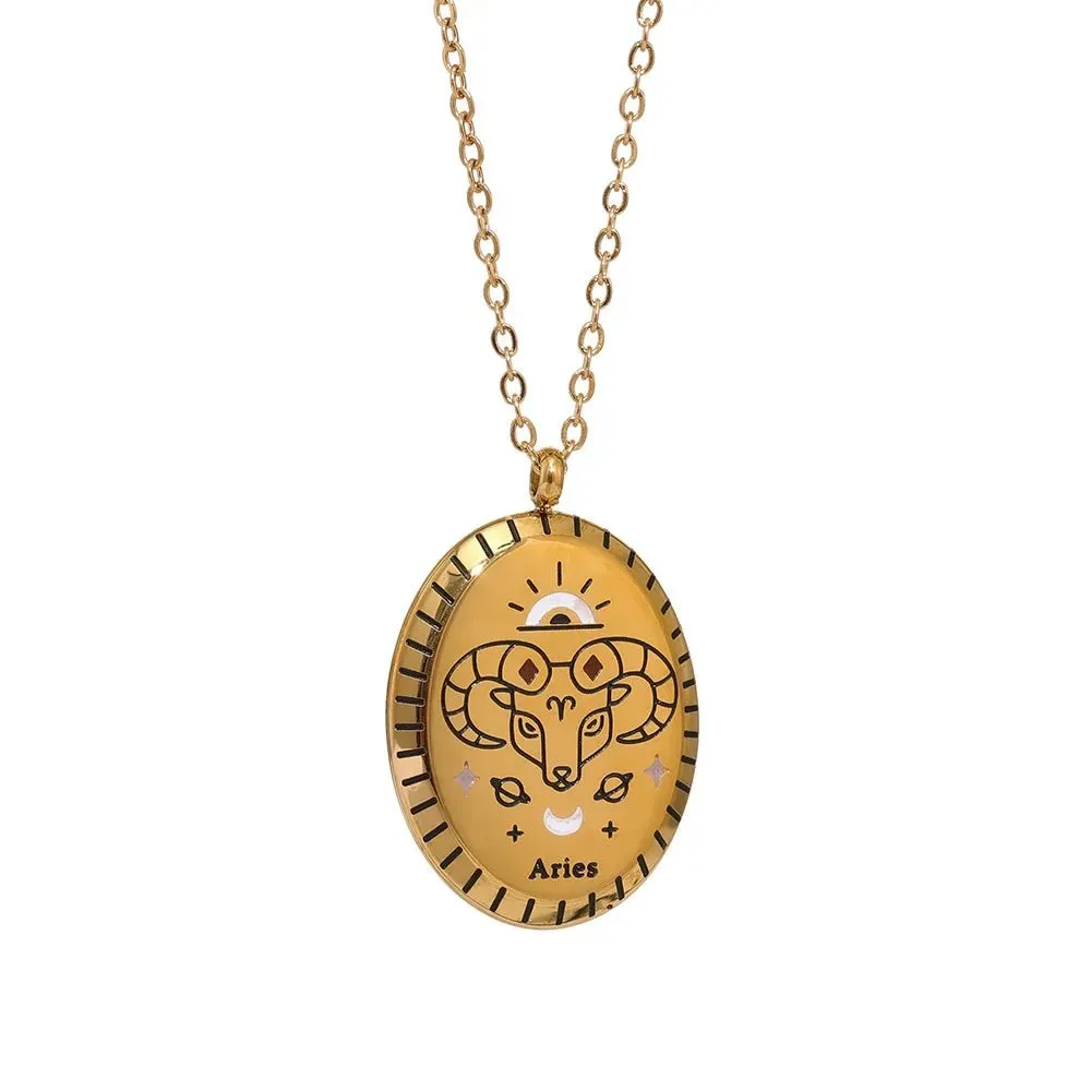 Zodiac Sign Constellation Pendant Necklace